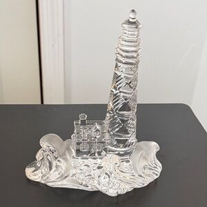 Lenox Clear Glass Lighthouse Sculpture